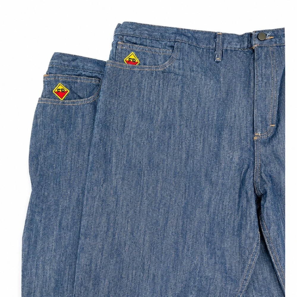 2 Wenaas Antiflame Work Pants Mens 46x32 Blue Denim Flame Resistant FR Straight